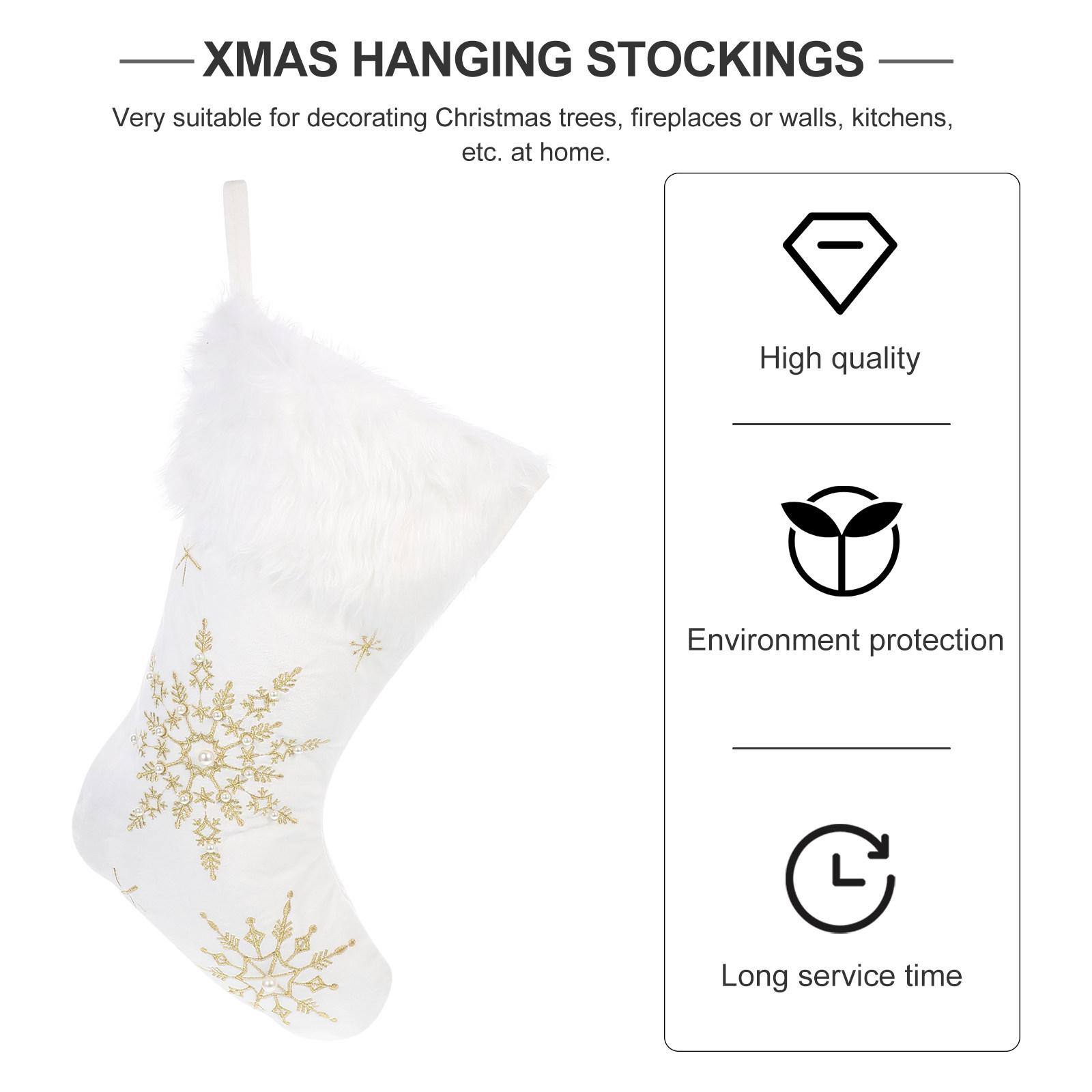 1 szt. Świąteczna skarpeta dek – Christmas Stocking Hanging recenzja i cena